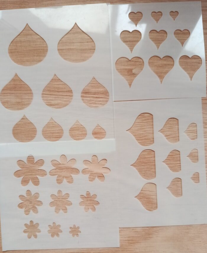 Pochoirs décoratifs x4 Mandala Dot Art